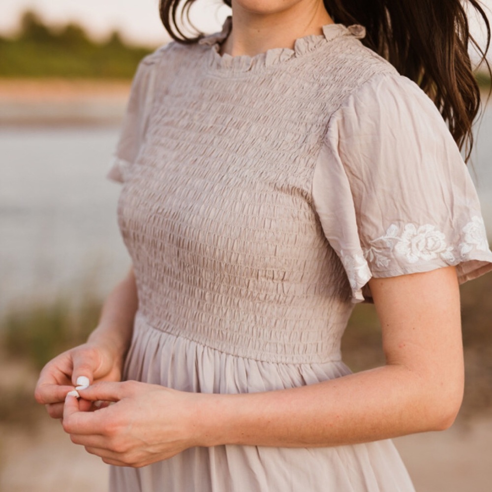 Smocked maxi dress